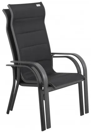 Doppler SALERNO MIAMI antracit - záhradná hliníková súprava 6+1/stôl 150 x 90