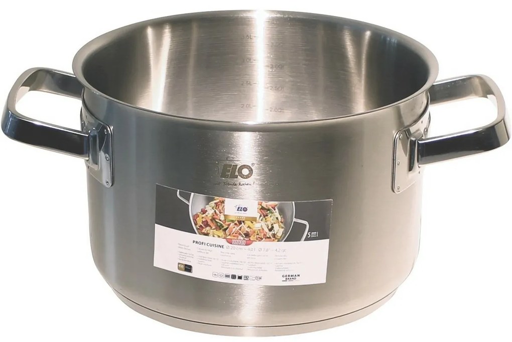 Elo 24220 Nerezový hrniec Profi Cuisine 20 cm, 4 l, 4 l