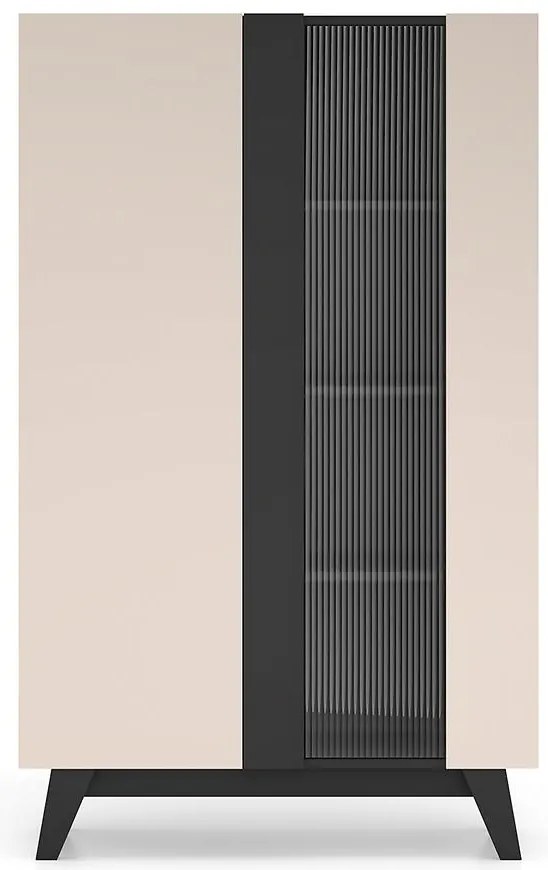 Vitrína Freshion 02 Kašmír/čierna