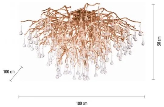 Paul Neuhaus 8092-11 - Prisadený luster ICICLE 14xG9/40W/230V pr. 100 cm mosadz