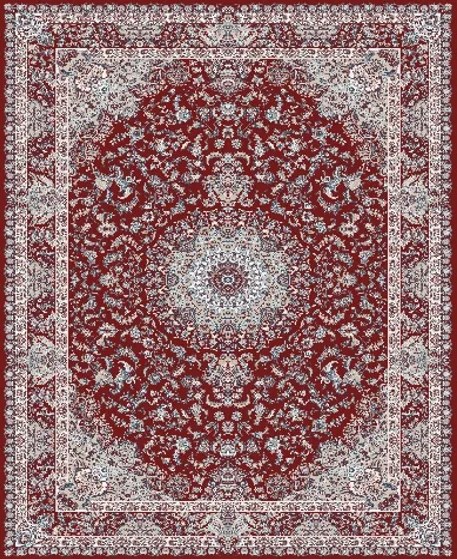 Koberec Jasmin 9871 RED – červený so vzorom, 100% akryl Rozmer: 80x150 cm