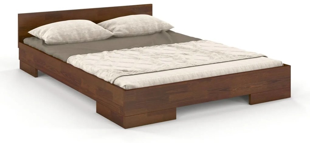 drevko Posteľ z masívu borovice Spectrum - orech Rozmer postele: 90 x 200 cm