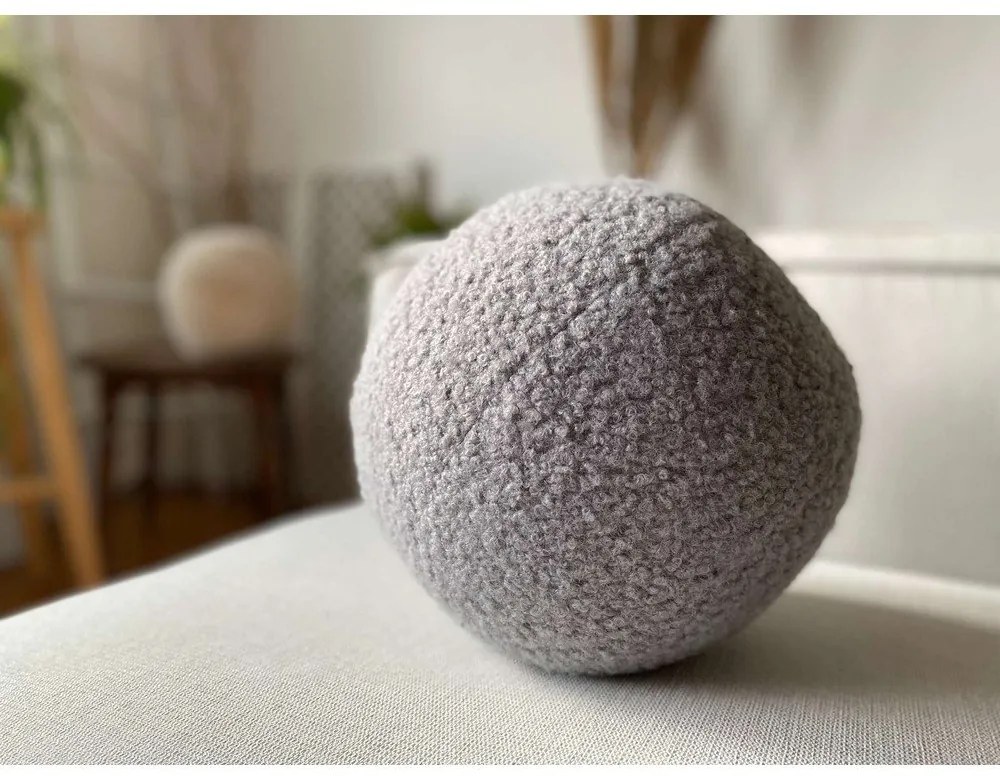 Dekoračný vankúš z materiálu buklé ø 20 cm Top – Mioli Decor