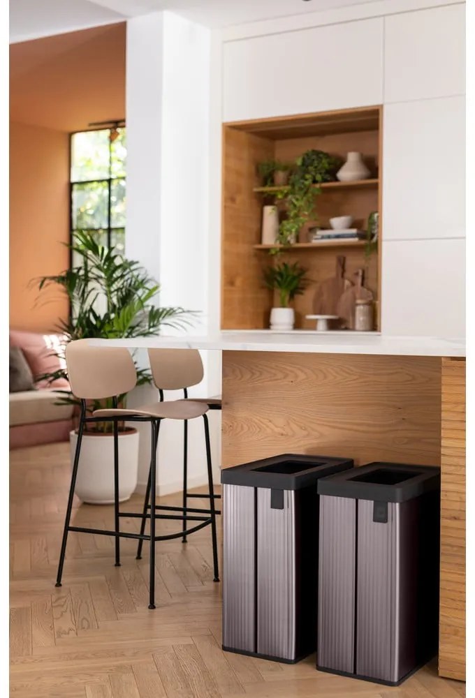 Ružový odpadkový kôš na triedený odpad z recyklovaného plastu 54 l Verto Recycle – Curver