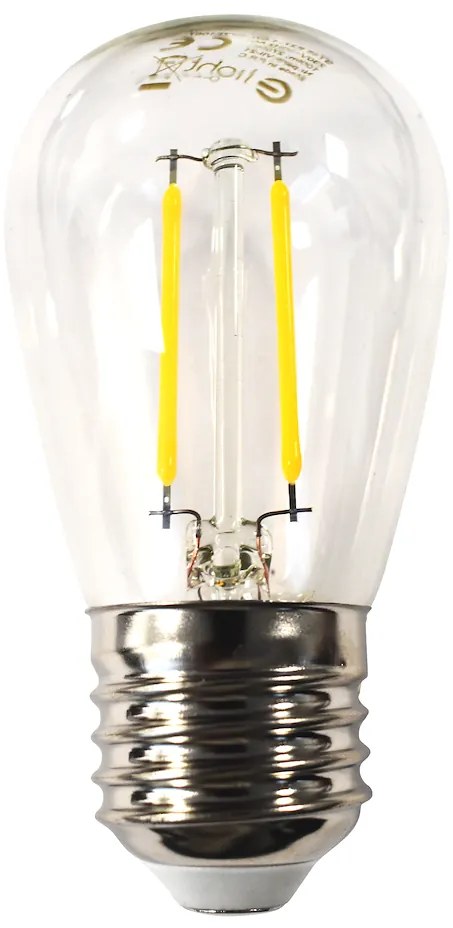 Dekoračná LED žiarovka E27 teplá 2700k 1,5w 100 lm