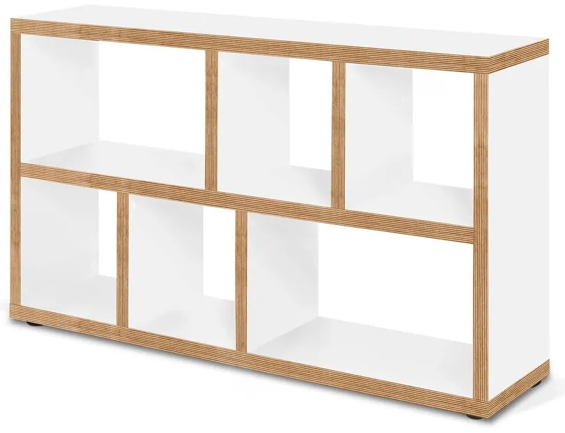 Knižnica v bielo-prírodnej farbe 150x83 cm Berlin – TemaHome