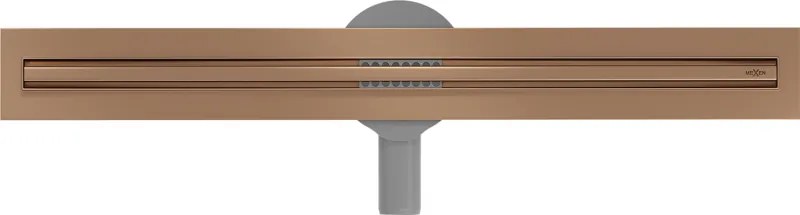 Mexen Flat 360° Slim sprchový žľab 50 cm, medená matná, 1C41050