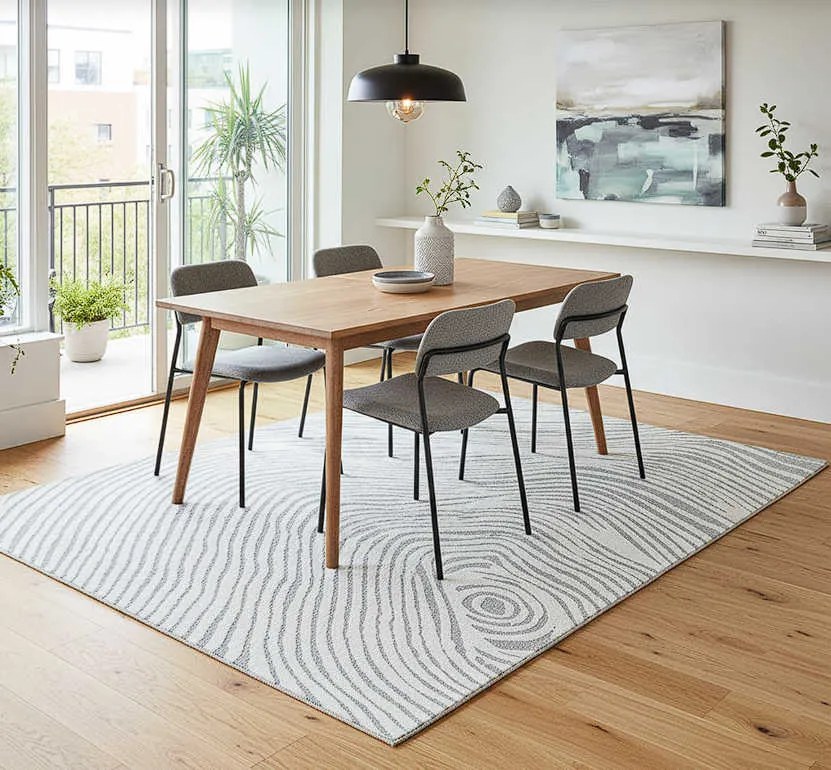 TZ Sivý obdĺžnikový pruhovaný koberec Strado Polo Cloud vzor zebra Rozmer: 160x230 cm