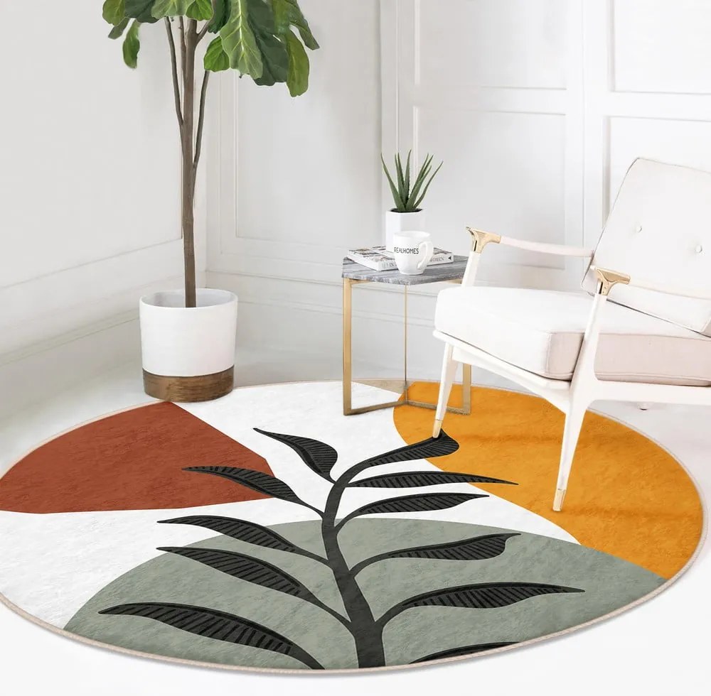 Prateľný okrúhly koberec vhodný pre robotické vysávače ø 100 cm Comfort – Mila Home