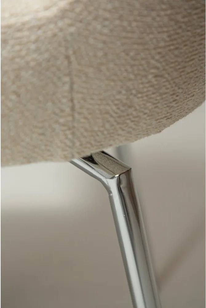 Krémovobiela čalúnená jedálenská stolička Glam – DAN-FORM Denmark