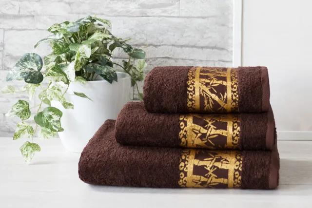 XPOSE ® Bambusový ručník MANILA - čokoládová 50x90 cm