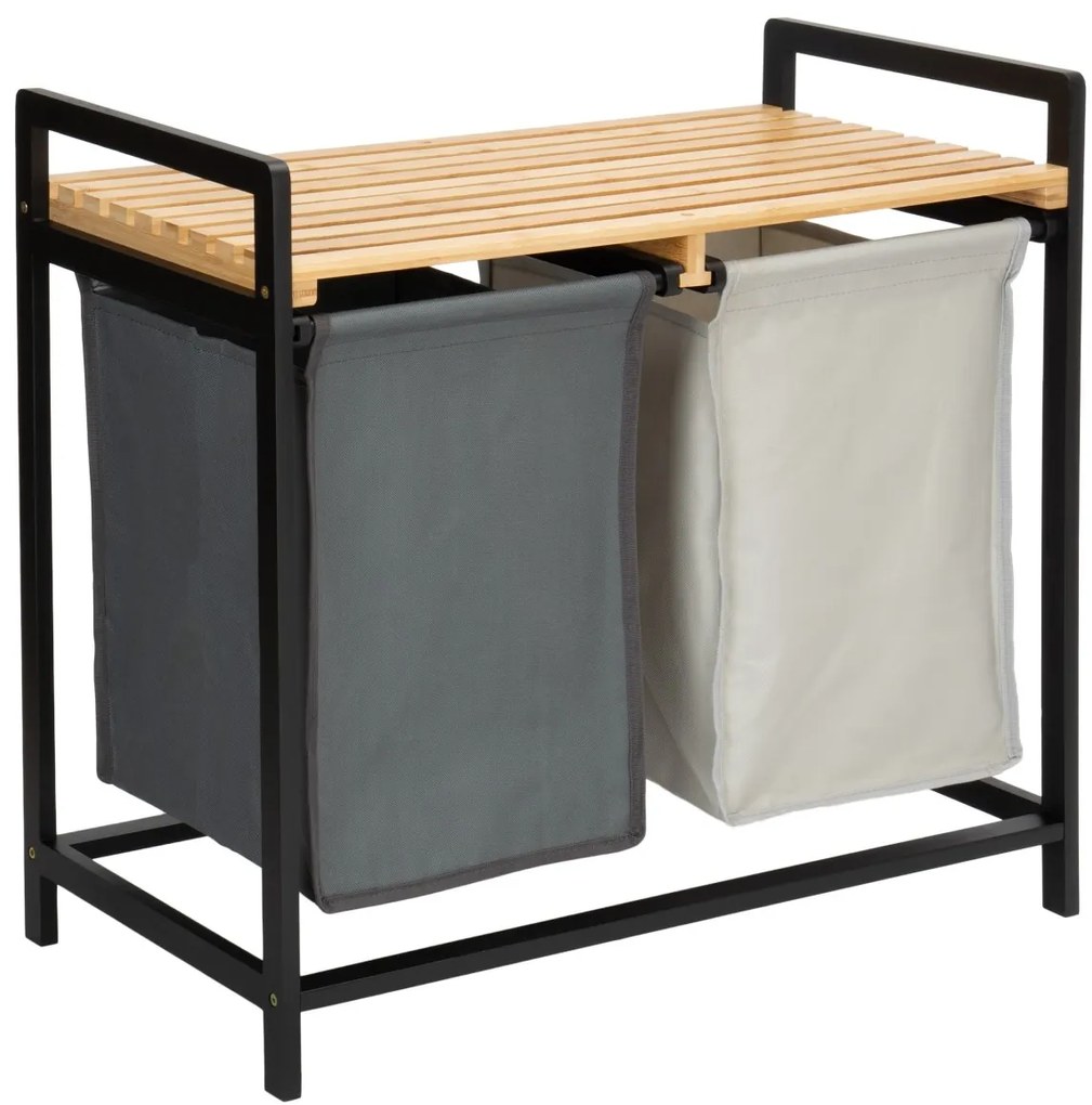 Bambusový kôš na bielizeň Hanoi šedo-hnedý