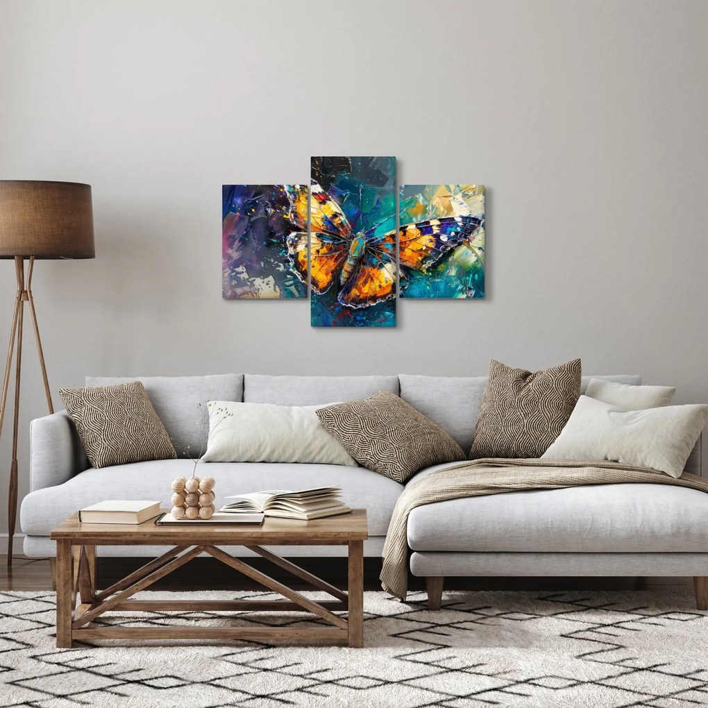 Obraz - Motýľ, olejomaľba (90x60 cm)