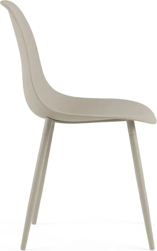 Jedálenská stolička OSAKA plastová, šedohnedá