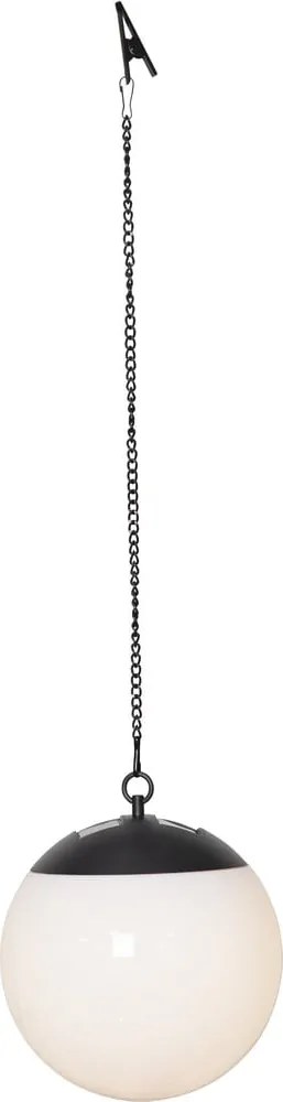 Závesné vonkajšie solárne svietidlo Star Trading Globus, ø 20 cm