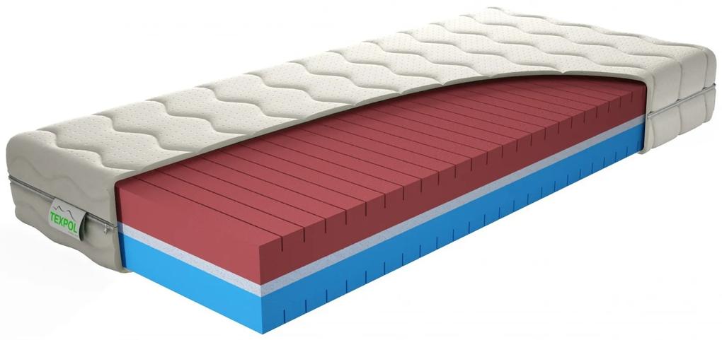 Texpol TARA - komfortný matrac s úpravou proti poteniu a s poťahom Tencel 140 x 200 cm, snímateľný poťah