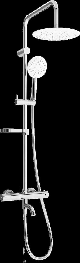 Mexen sprchový set KX67 s termostatickou batériou, chrómová-biela, 779006791-00