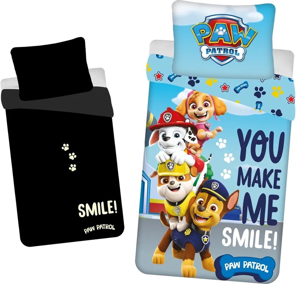 Jerry Fabrics Svietiace obliečky Labková Patrola - Labková patrola | 140 x 200 cm