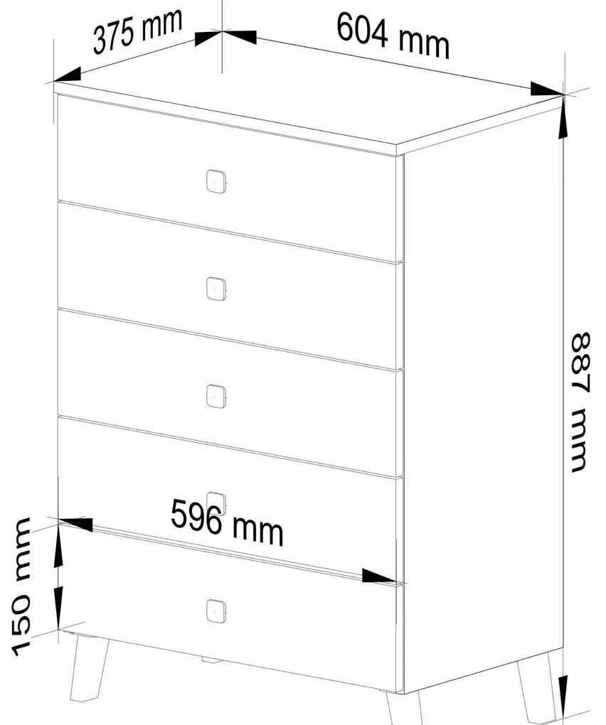Komoda Menudas (kašmír). Akcia -12%. Vlastná spoľahlivá doprava až k Vám domov. 1117236
