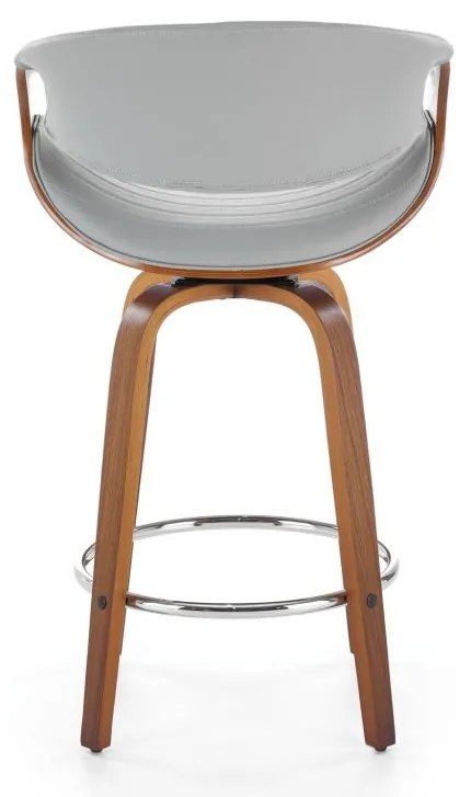 HALMAR Barová stolička H-123, sivá/orech