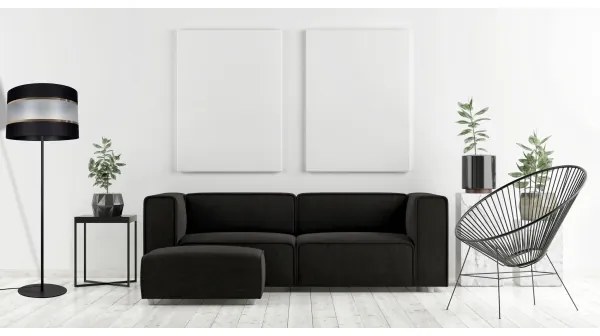 Stojacia lampa CORAL 1xE27/60W/230V čierna