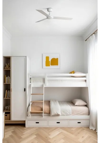 FARO 34295WT - Stropný ventilátor RUDDER S biela pr. 106 cm WT + diaľkové ovládanie