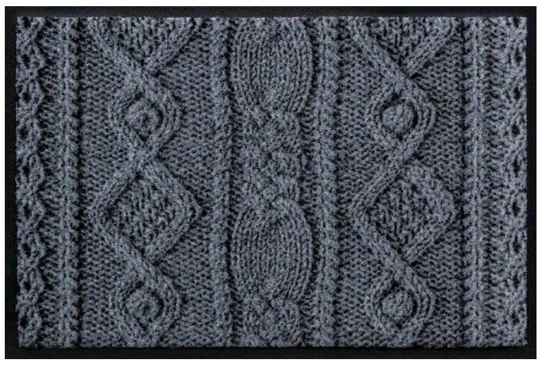 Pletený vzor- premium rohožka- sivá (Vyberte veľkosť: 100*70)