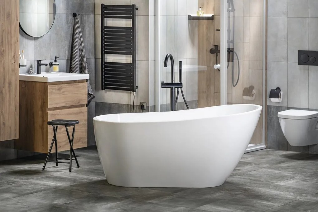 Aqualine Aqualine, TISA voľne stojaca vaňa 150x75 cm, biela, E1575