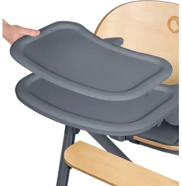 Lionelo - Detská jedálenská stolička 3v1 CELIA Grey Wood