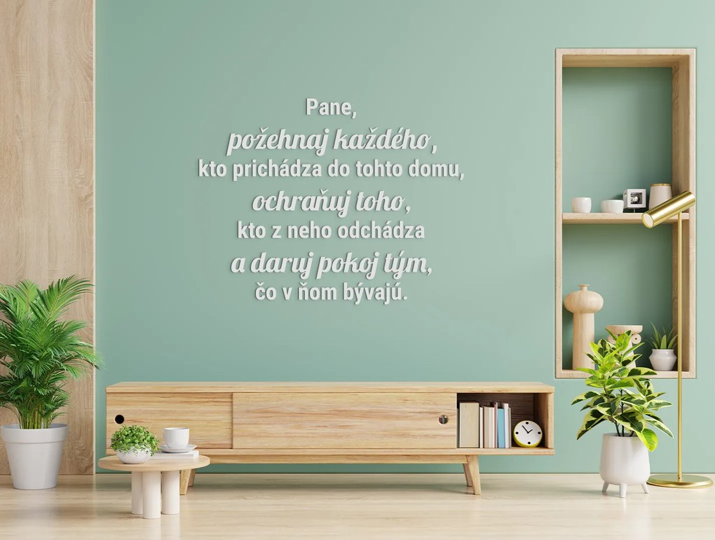 drevko Drevený citát Pane, požehnaj každého Rozmer obrazu: 48 x 61,5 cm, Farba dekorácie: Čierna