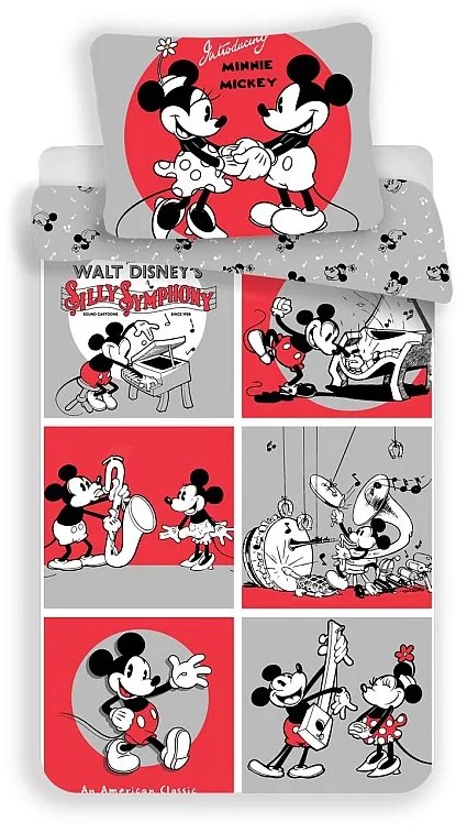 JERRY FABRICS Obliečky Mickey a Minnie classics Bavlna 140/200, 70/90 cm