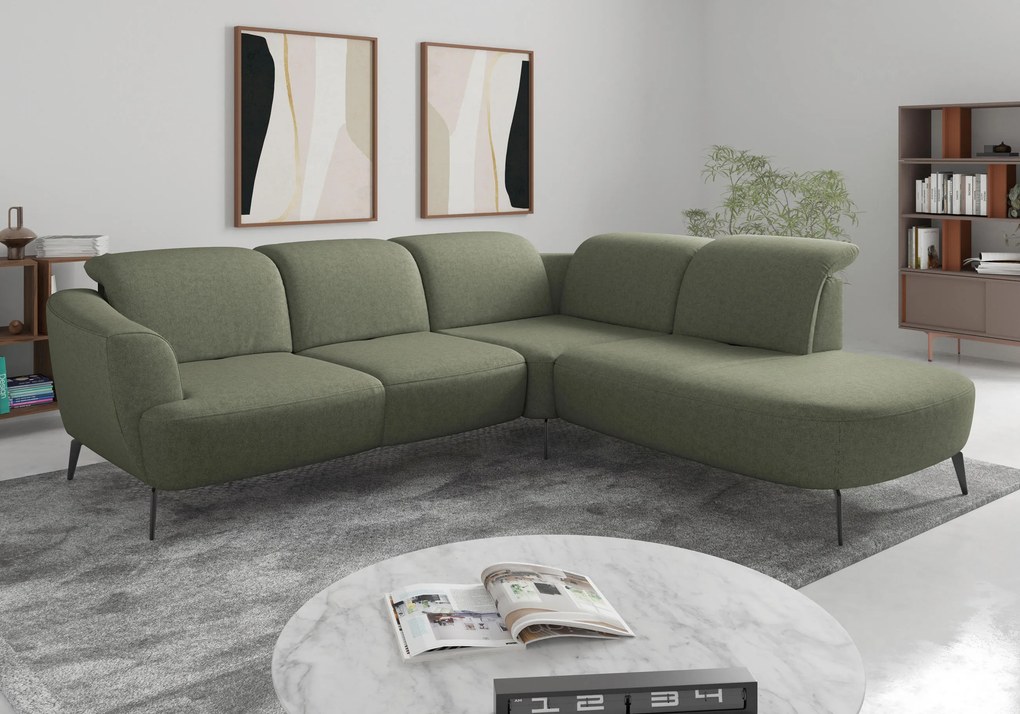 XXXLutz ROHOVÁ SEDAČKA, textil, olivovozelená Sit & More - Sedačky - 000144018576