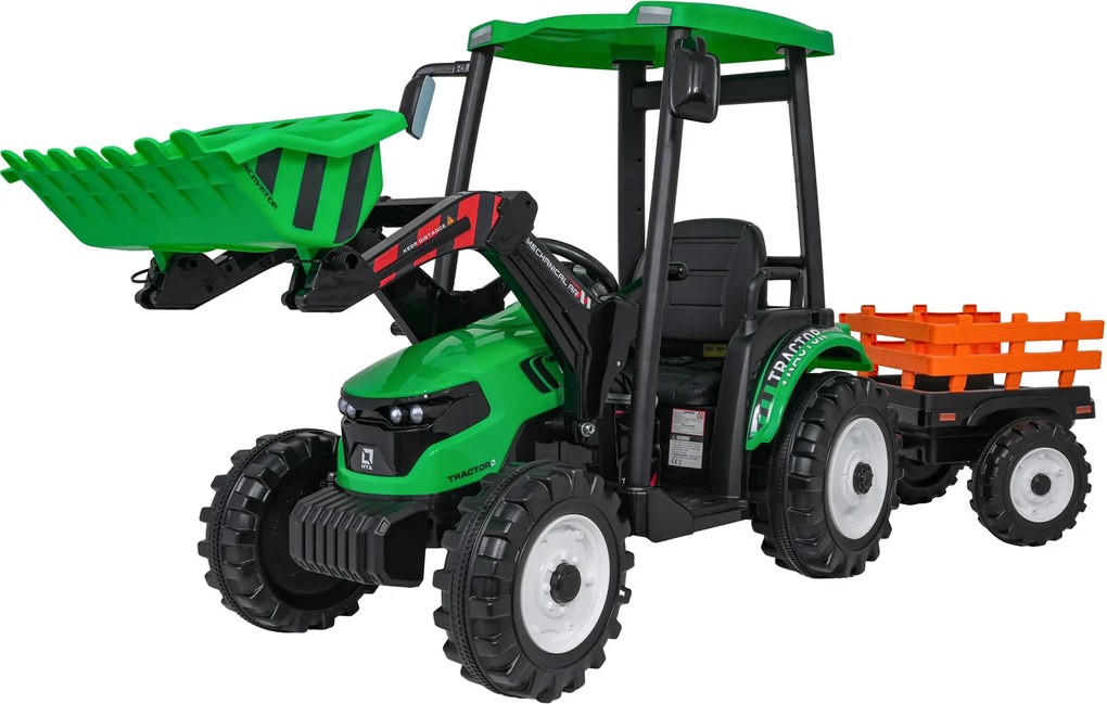 Ramiz MEGA Traktor D68 s prívesom zelený