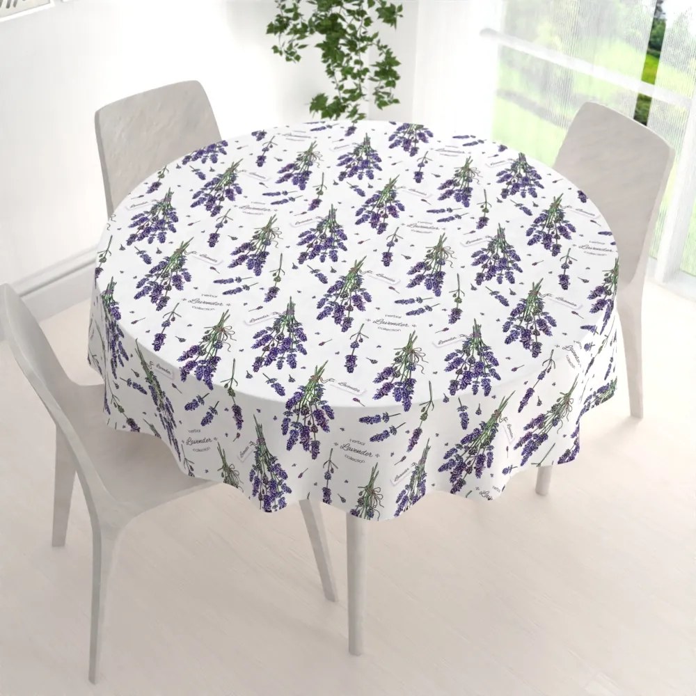 Biante Dekoračný okrúhly obrus PML-084 Lavender Ø 50 cm