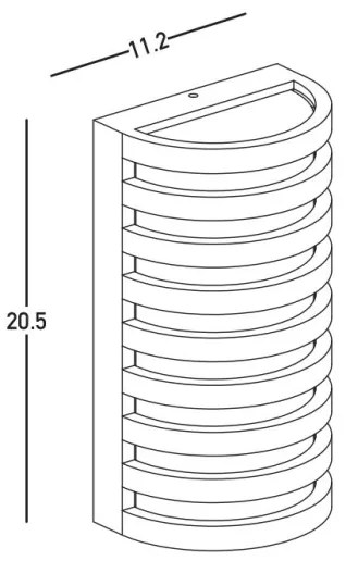 Zambelis E341 - LED Vonkajšie nástenné svietidlo LED/10W/230V 3000K IP65 hnedá
