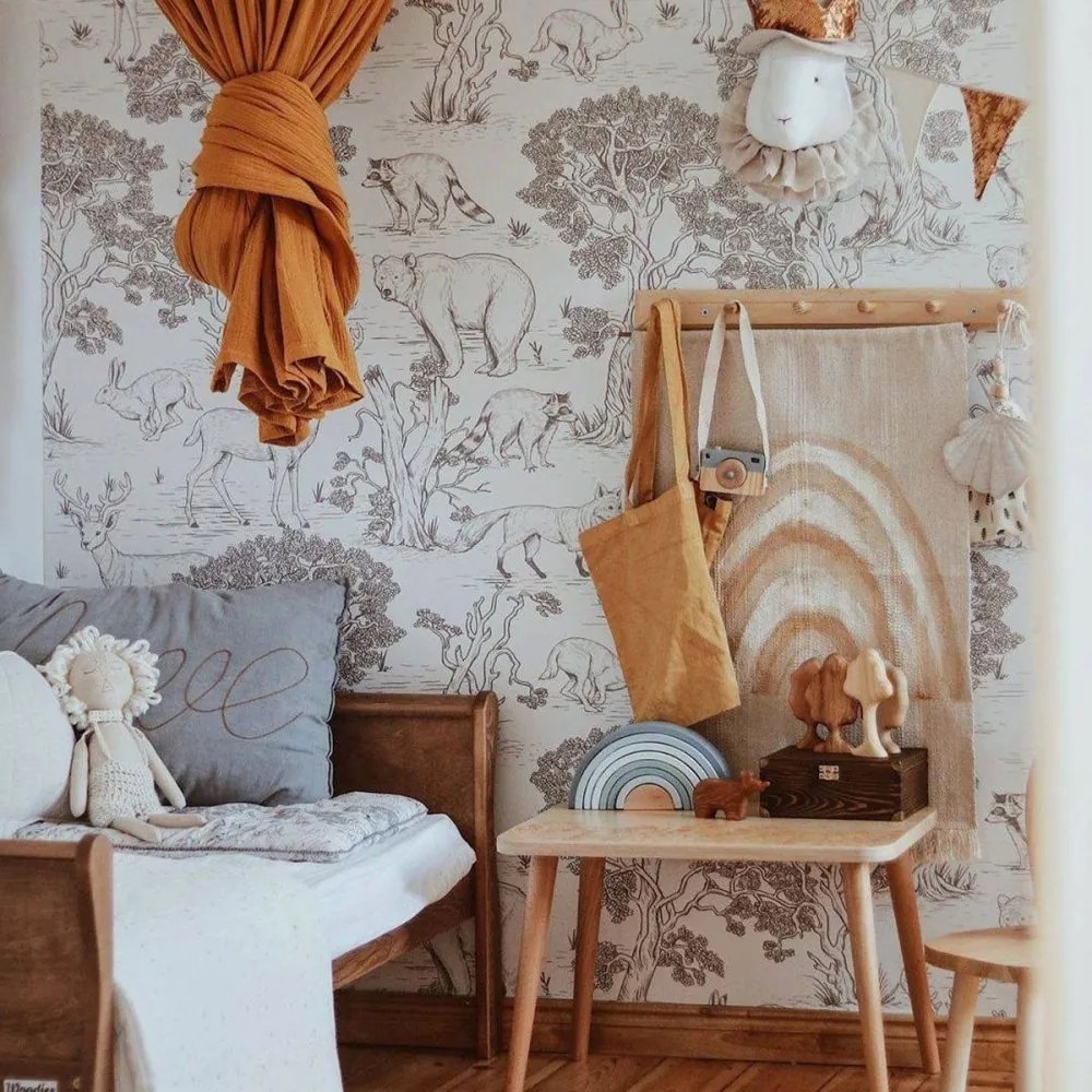 Tapeta čiernobiele zvieratá 280x100 cm