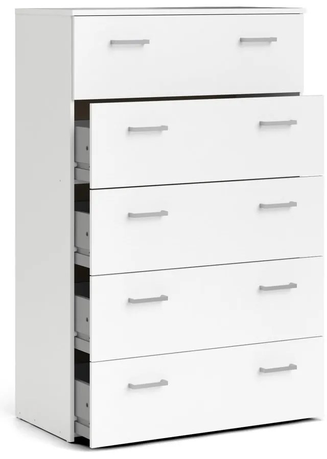 Biela vysoká komoda 74x115 cm Space – Tvilum