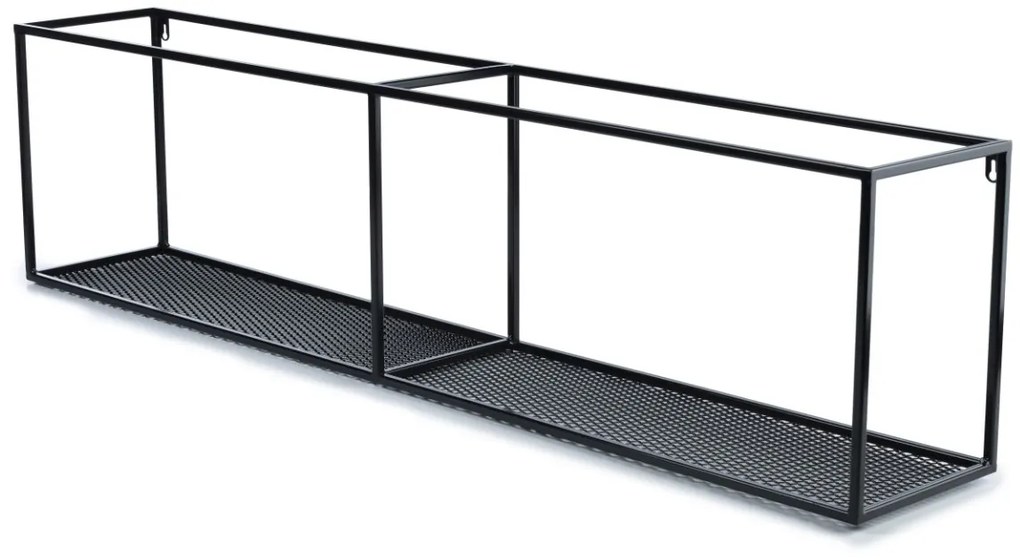 Závesná polica LOFT 120 cm čierna