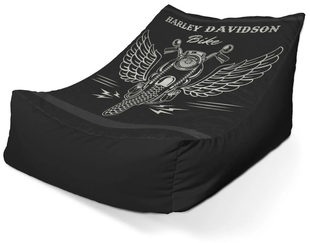 Sablio Sedací vak Lounge Harley-Davidson S krídlami - 120 x 100 x 80 cm