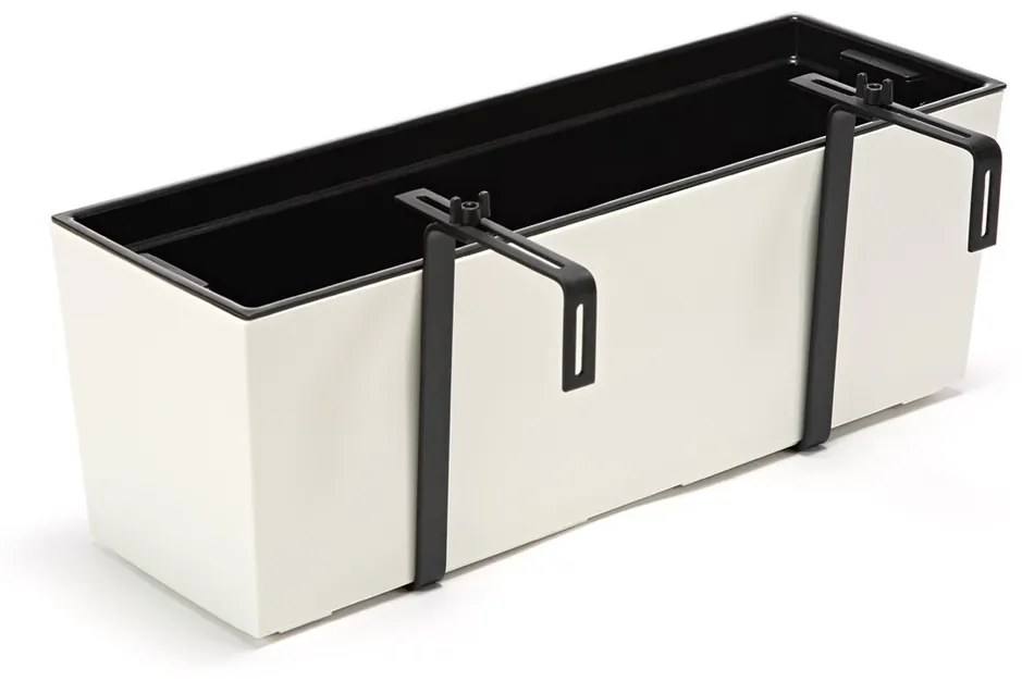 Balkónový truhlík BOUQUET 56 cm biely