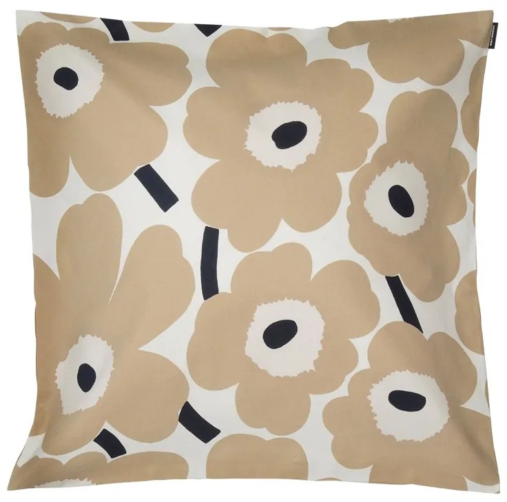 Obliečka na vankúš Pieni Unikko 50x50, béžovo-biely