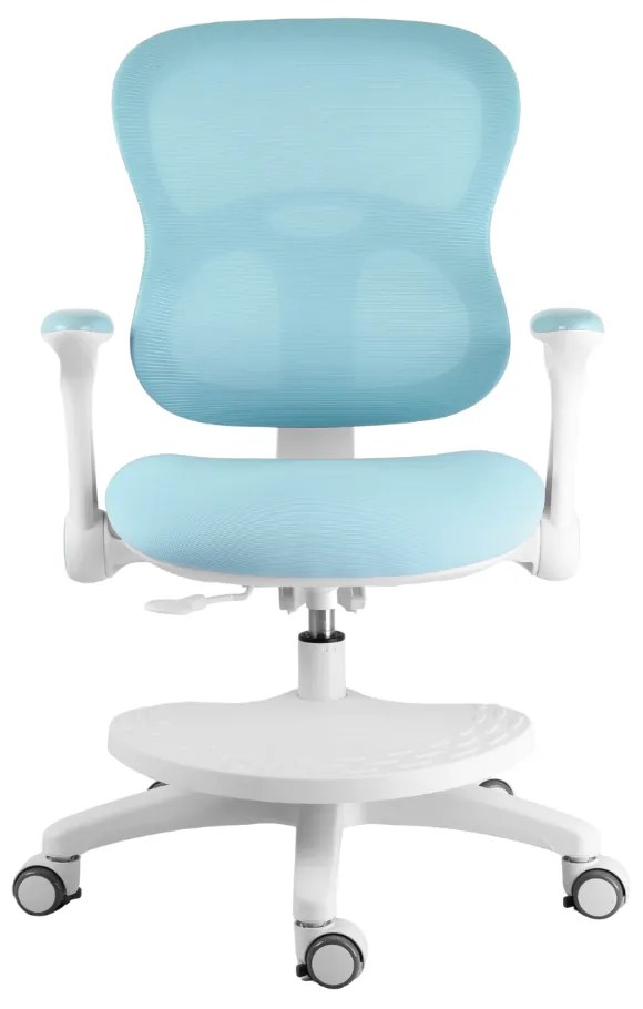 Detská rastúca stolička Neoseat JUNI 006 — látka, prateľný poťah, modrá