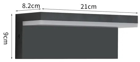 Brilagi - LED vonkajšie nástenné svietidlo TESSI LED/10W/230V čierne IP54