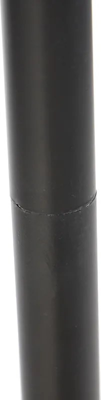 Stojaca lampa čierna s tienidlom z ľanu bielej farby 45 cm - Classico