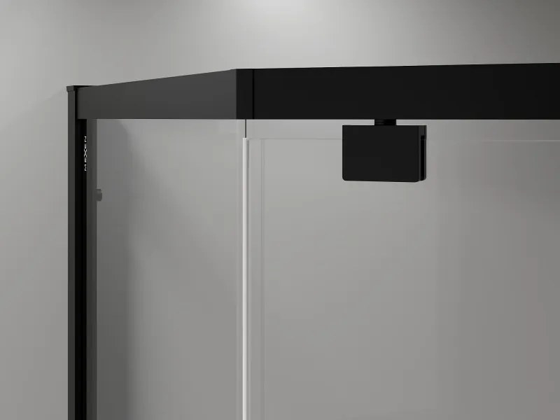 Mexen Exo-R pěťhranná sprchová kabína výklopná 90 x 90 cm, transparentná, čierna - 812-090-090-70-00