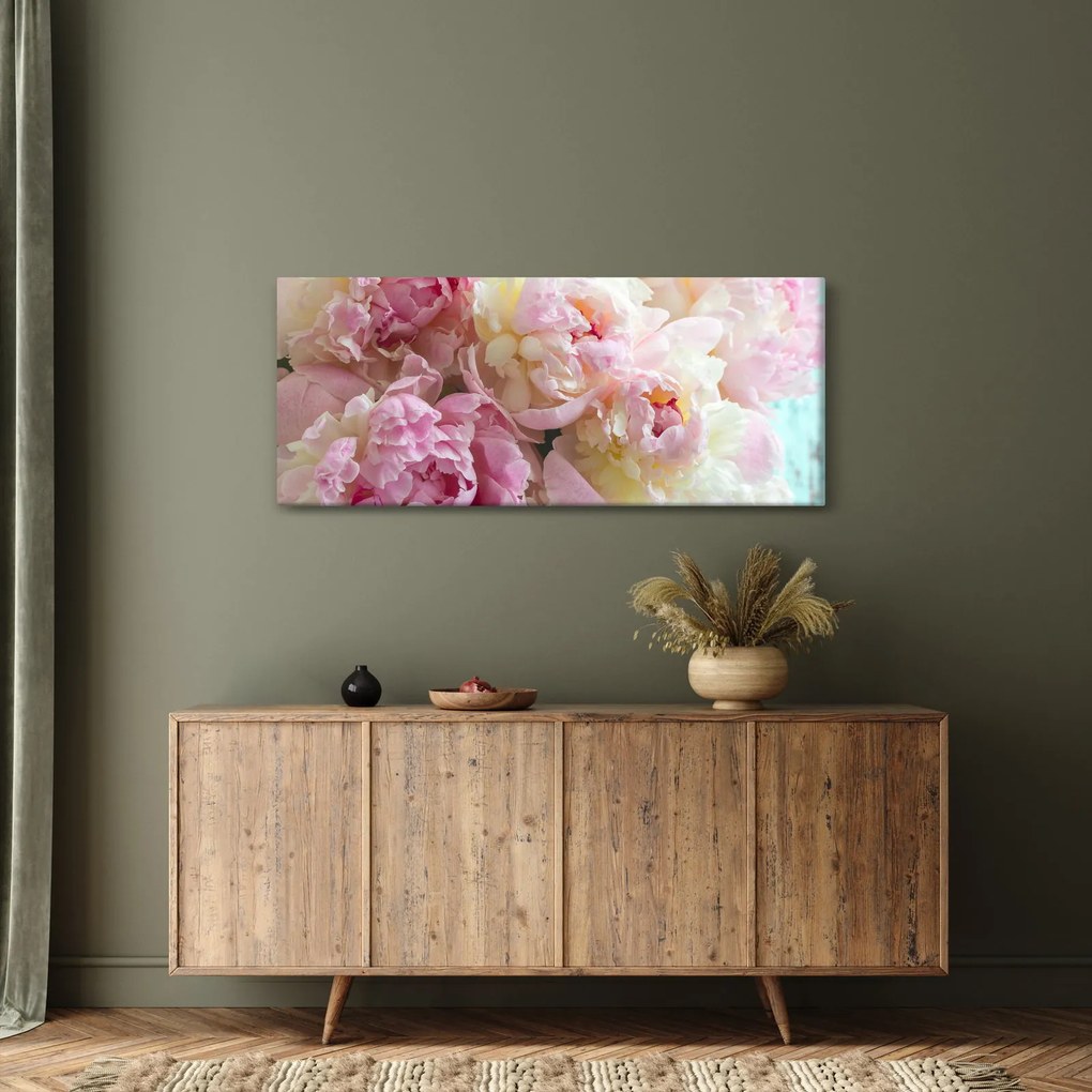 Obraz - Pivonky (120x50 cm)