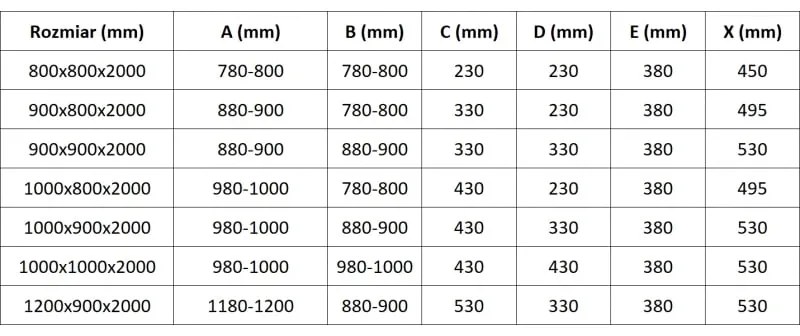 Mexen Exo, asymetrický sprchový kút s posuvnými dverami 90 x 80 cm, 6mm číre sklo, chrómový profil, 8132-090-080-01-00