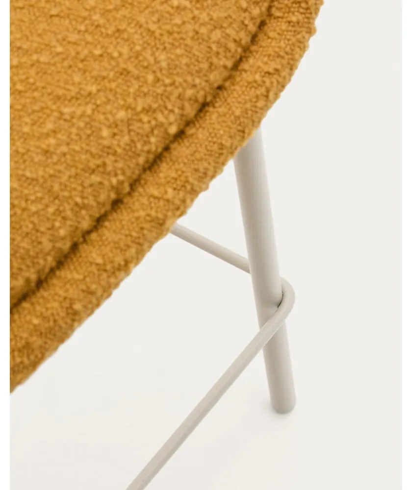 Barová stolička v horčicovej farbe (výška sedadla 65 cm) Aimin – Kave Home