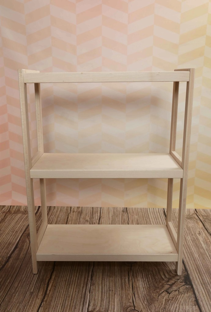 Regál drevený bukový počet políc 3 - 93x80x33 cm