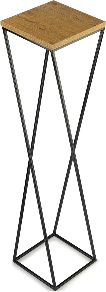 STOJAN NA KVETINÁČ LOFT7 100X24X24 CM ČIERNA/HNEDÁ